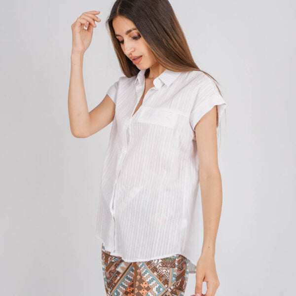 Camisa Blanca Manga Corta